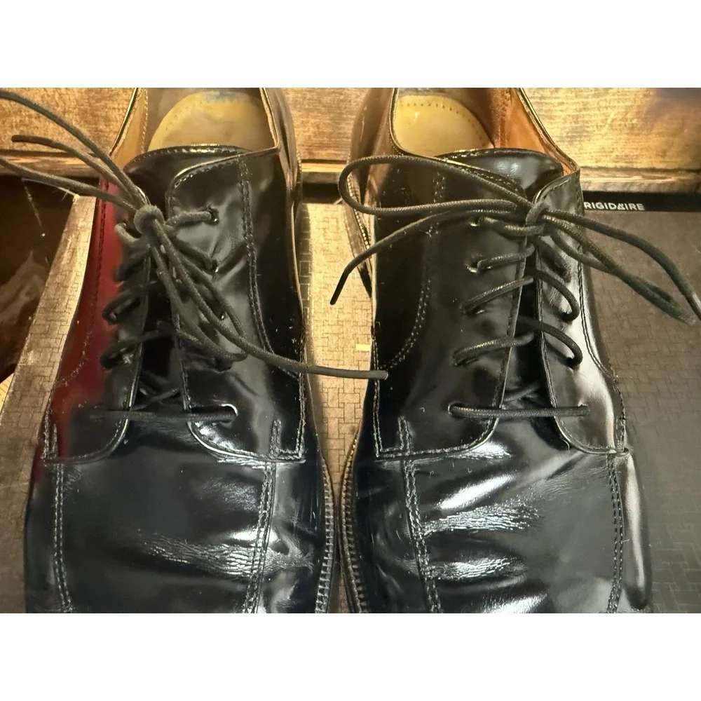 Vintage Cole Haan Black Leather Split Toe Oxford Dress Shoes 10-1/2D Made in USA